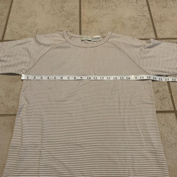 Express Tricot Vintage 90s Striped 3/4 Sleeve Top - Size Medium - Picture 3 of 5